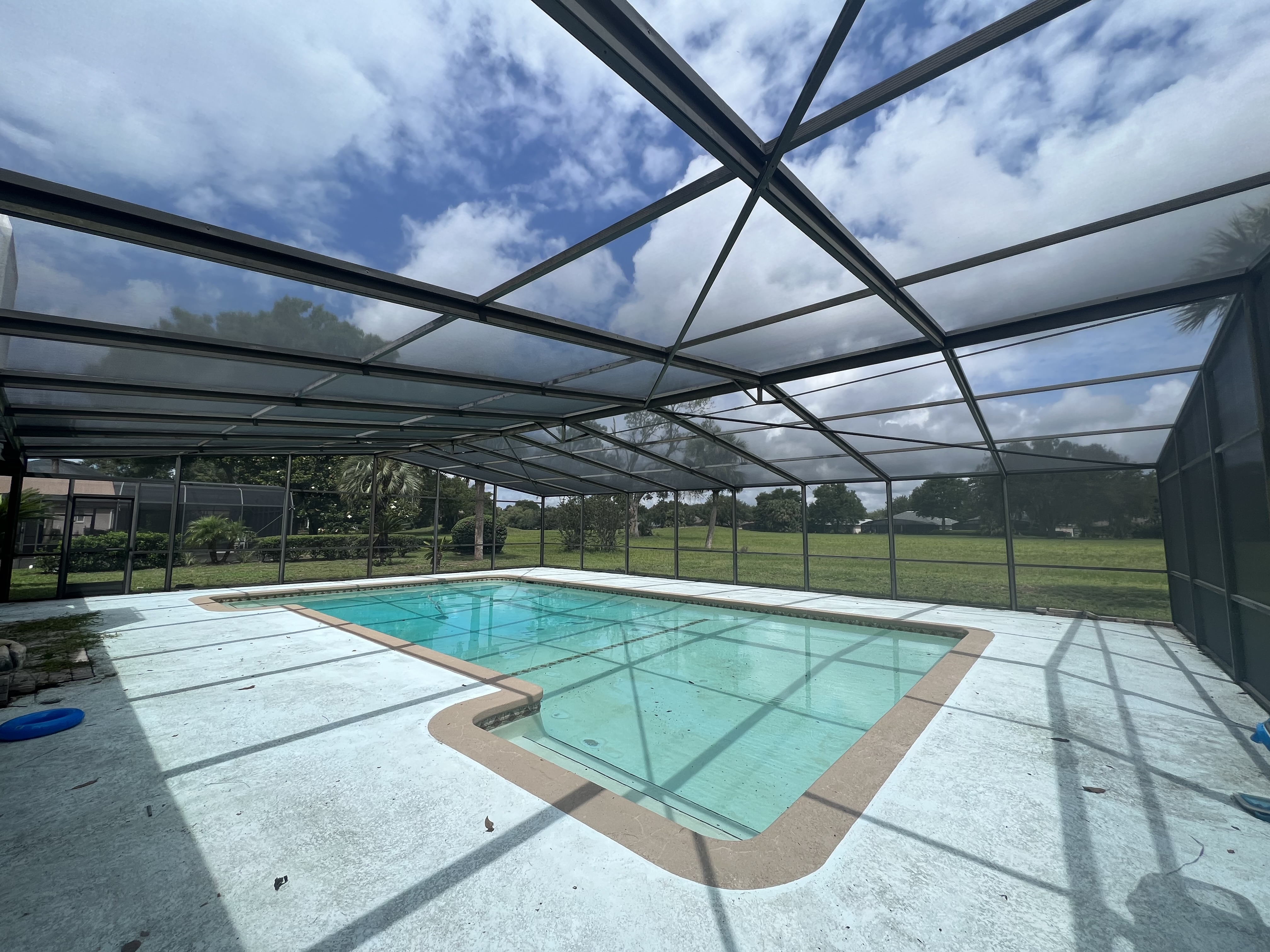 Completed pool enclosure